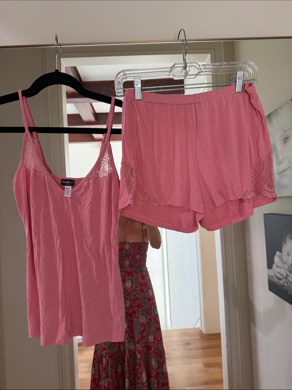 Cosabella Pink Lace-Trim Camisole & Shorts Sleep Set